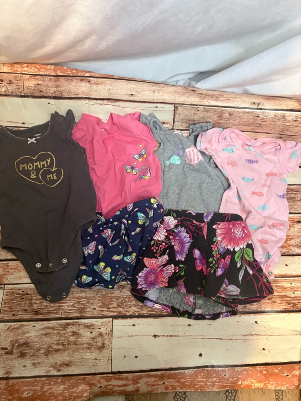 Mixed Baby Girls Onesies & Skirts - Pink, Gray, Navy, Black
